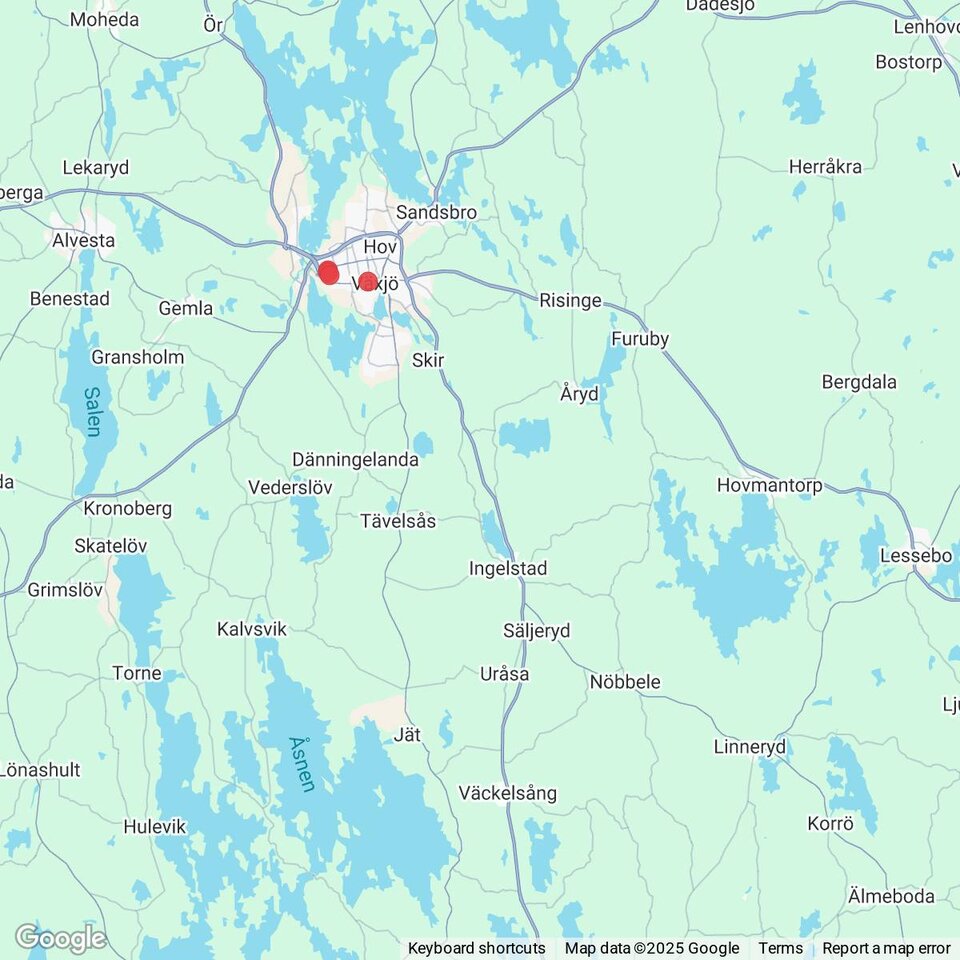 Butiker med rea-varor nära Nöbbele, Småland