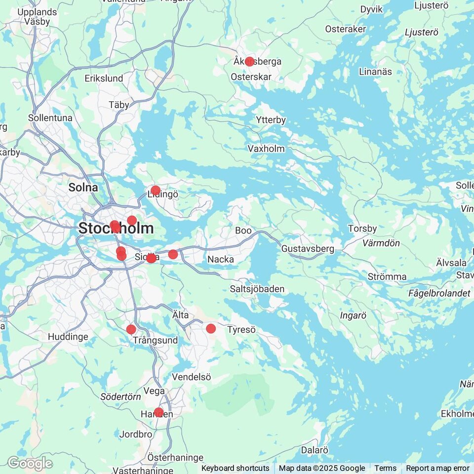 Butiker med rea-varor nära Norra Ingaröstrand, Uppland