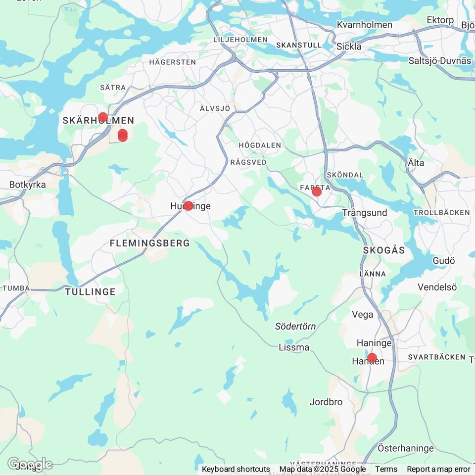 Butiker med rea-varor nära Norra Riksten, Södermanland