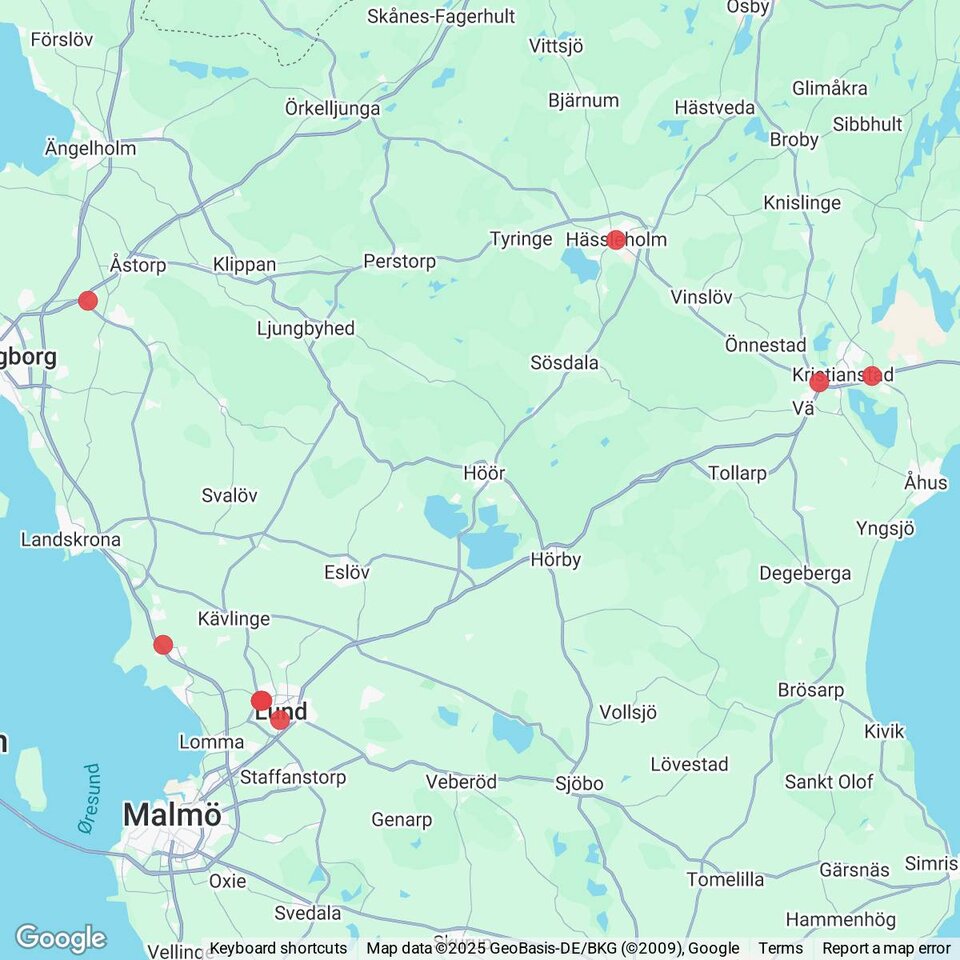 Butiker med rea-varor nära Norra Rörum, Skåne