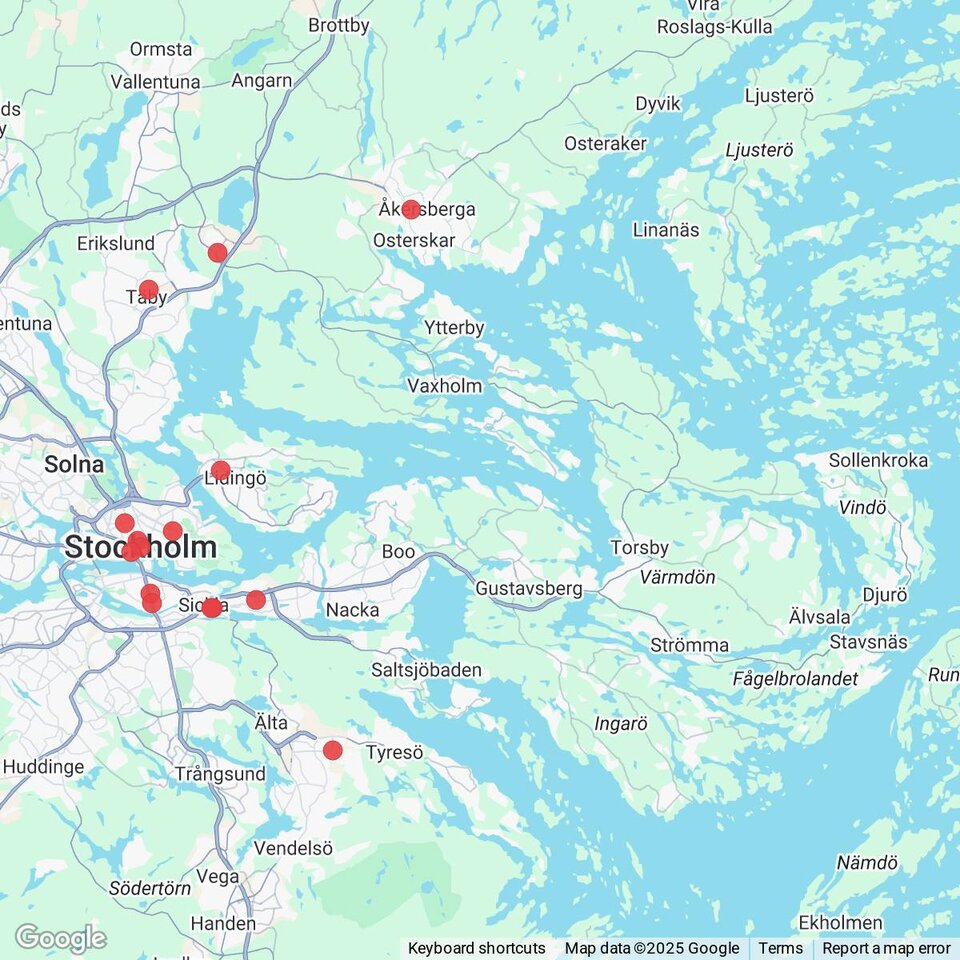 Butiker med rea-varor nära Norra Vindö, Uppland