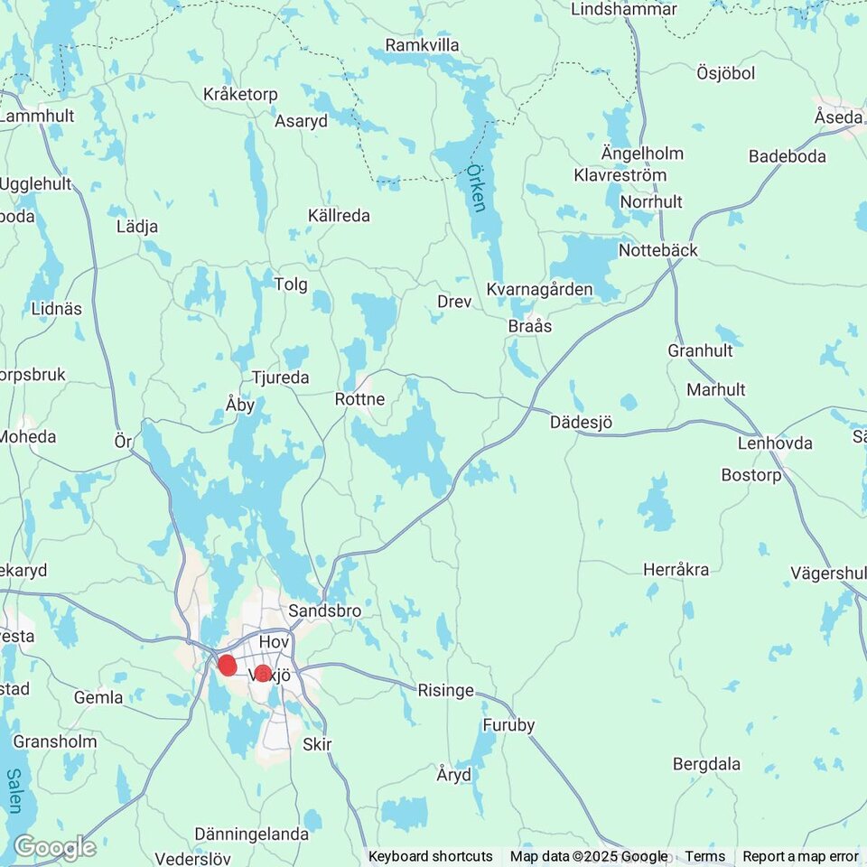 Butiker med rea-varor nära Norrhult-Klavreström, Småland