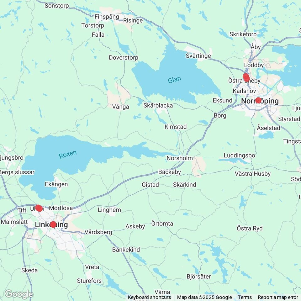 Butiker med rea-varor nära Öbonäs, Östergötland