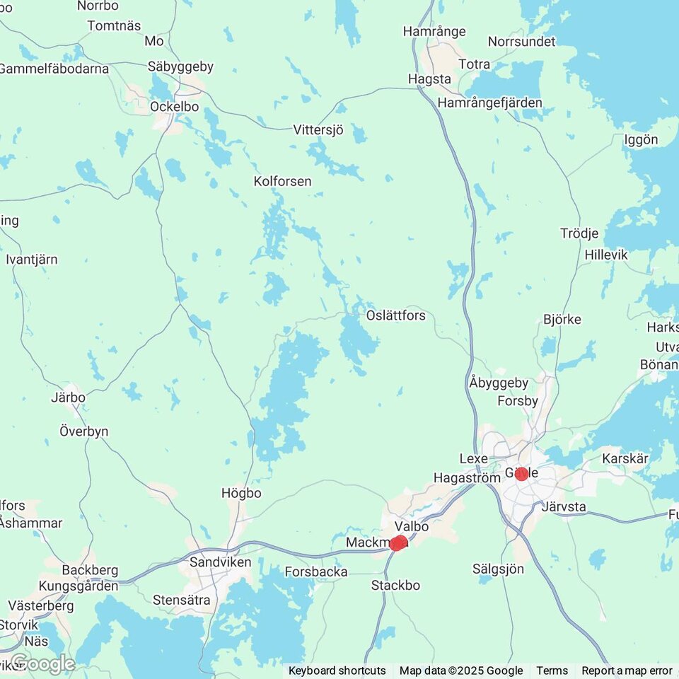 Butiker med rea-varor nära Ockelbo, Gästrikland