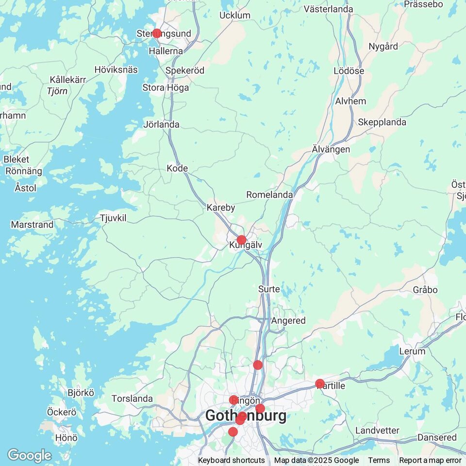 Butiker med rea-varor nära Ödsmål och Åsebyberg, Bohuslän