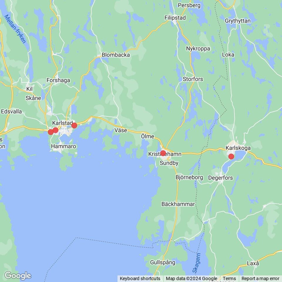 Butiker med rea-varor nära Ölme, Värmland