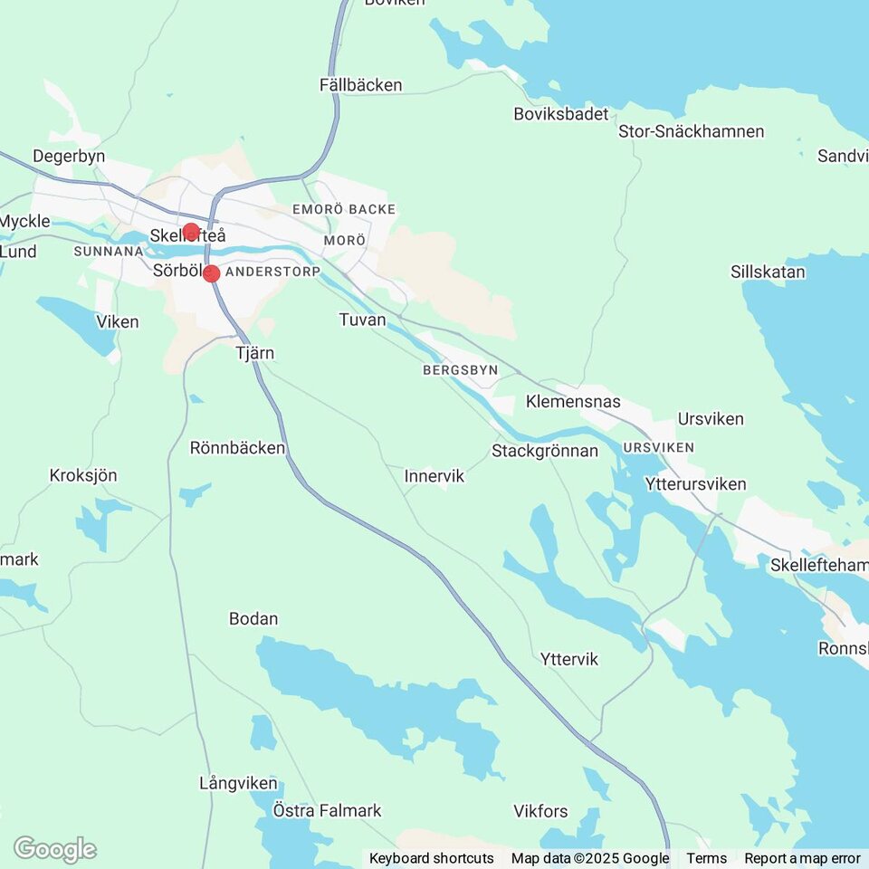 Butiker med rea-varor nära Örviken, Västerbotten