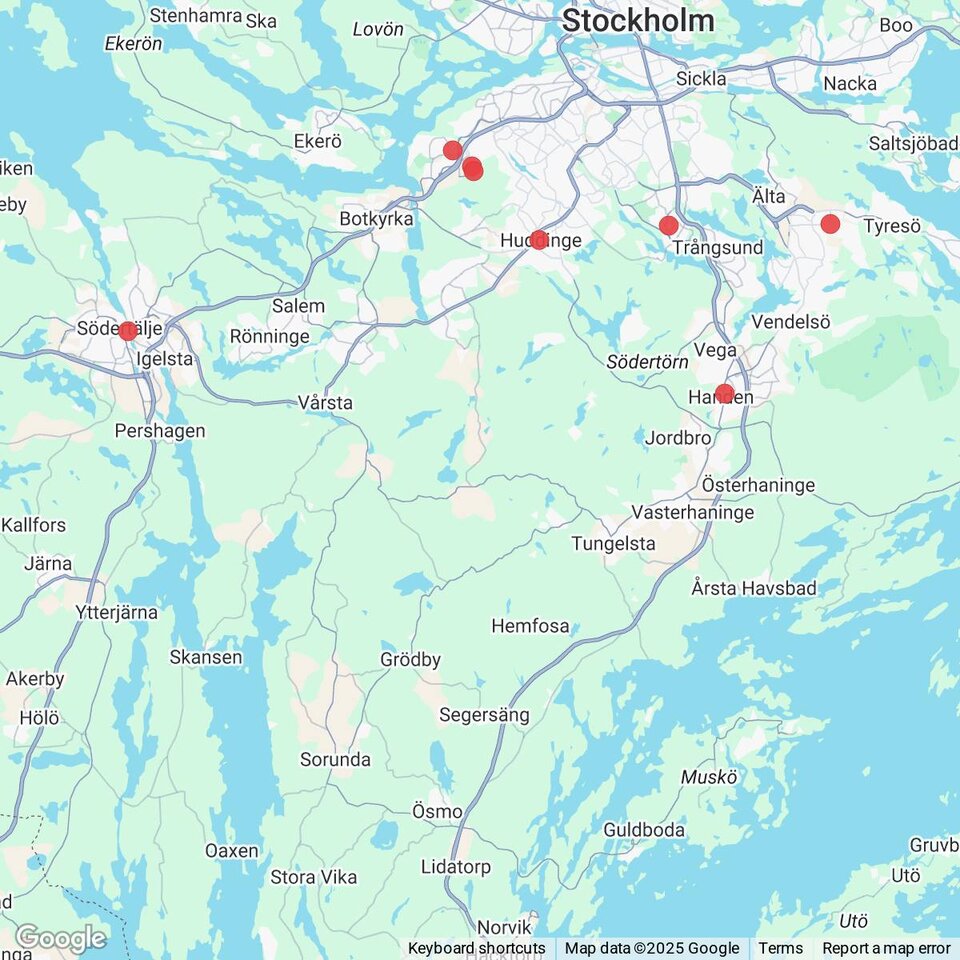 Butiker med rea-varor nära Ösmo, Södermanland