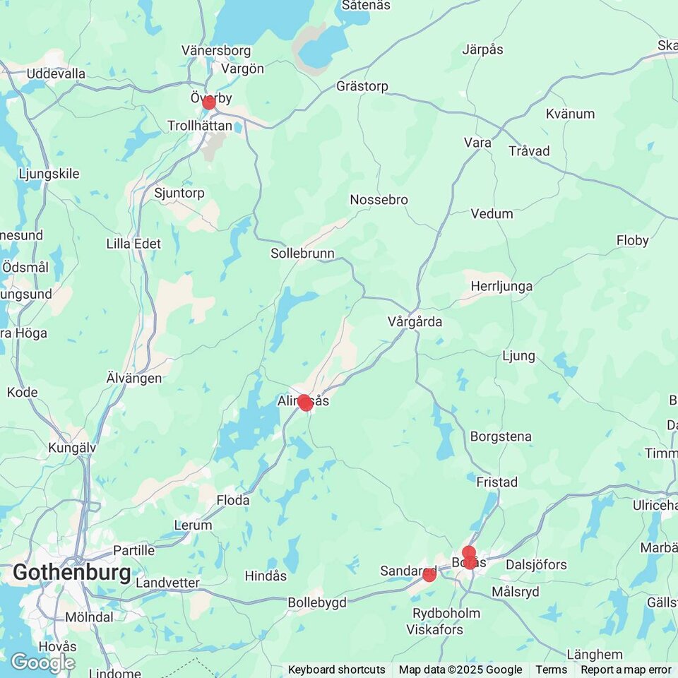 Butiker med rea-varor nära Östadkulle, Västergötland