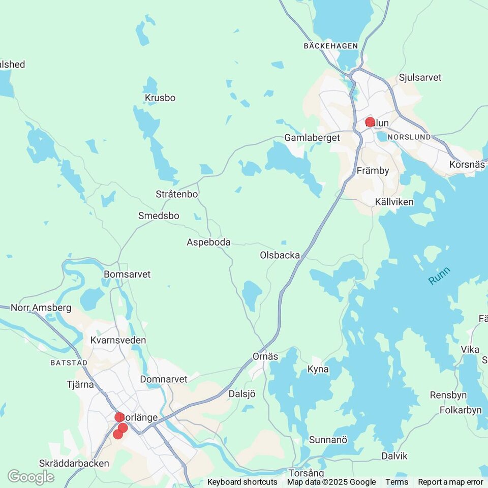 Butiker med rea-varor nära Österå och Hökviken, Dalarna