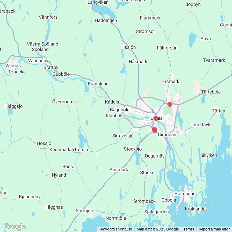 Butiker med rea-varor nära Överboda, Västerbotten