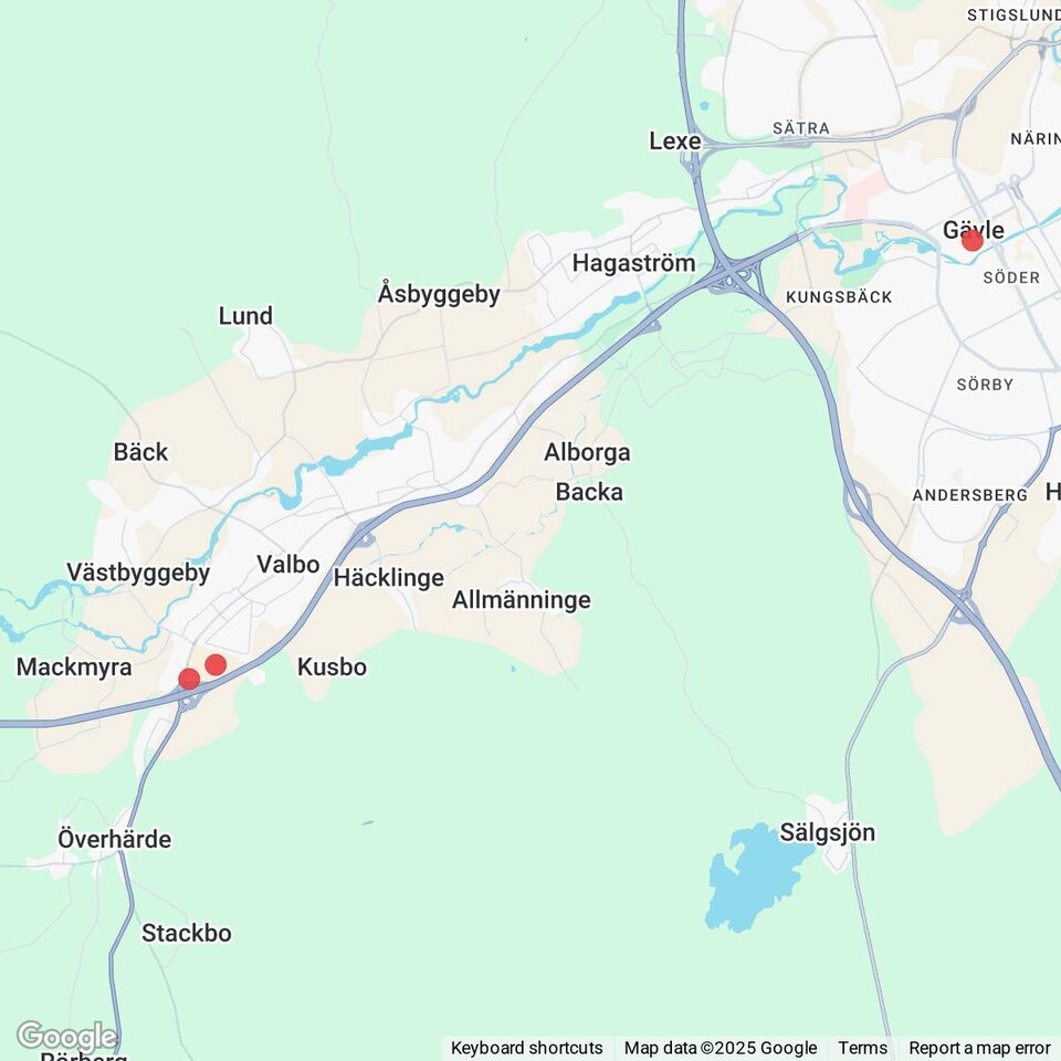 Butiker med rea-varor nära Överhärde, Gästrikland