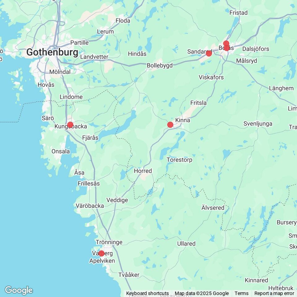 Butiker med rea-varor nära Öxabäck, Västergötland