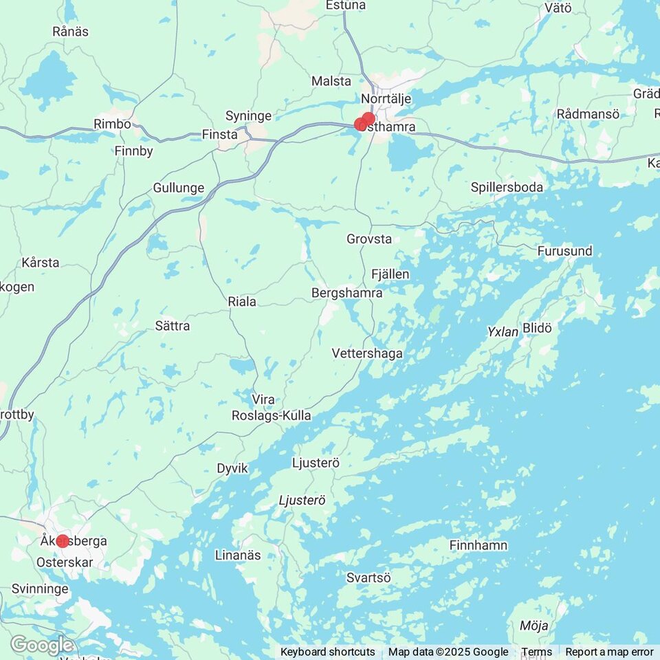 Butiker med rea-varor nära Oxhalsö, Uppland