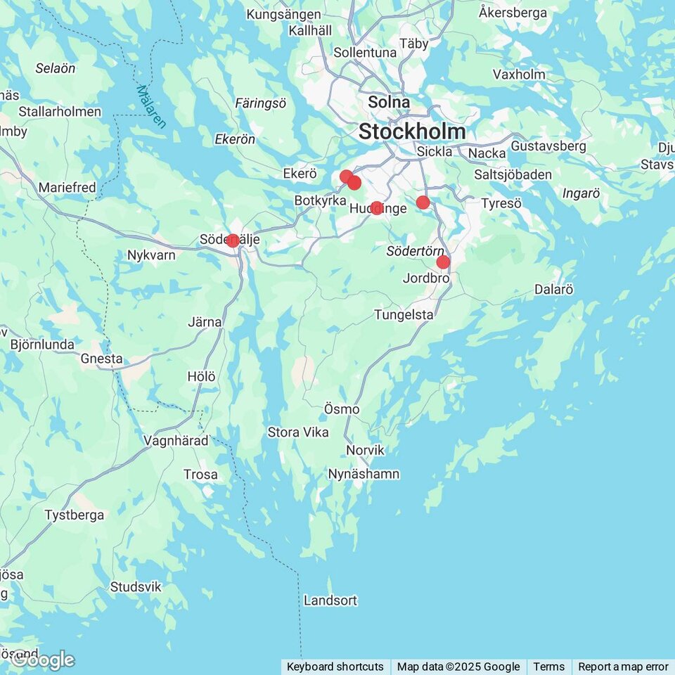 Butiker med rea-varor nära Oxnö och Svärdsö, Södermanland