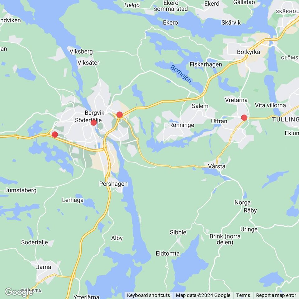 Butiker med rea-varor nära Pershagen, Södermanland