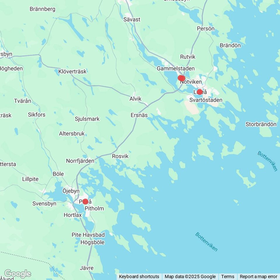 Butiker med rea-varor nära Piteå, Norrbotten