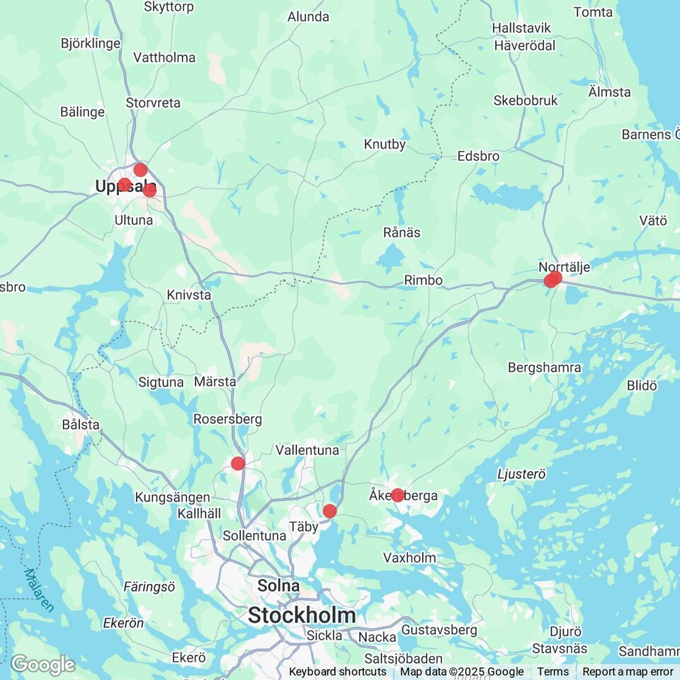 Butiker med rea-varor nära Rånäs, Uppland