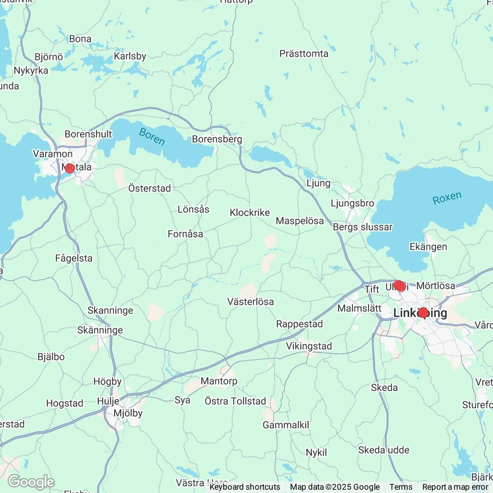 Butiker med rea-varor nära Rappestad, Östergötland