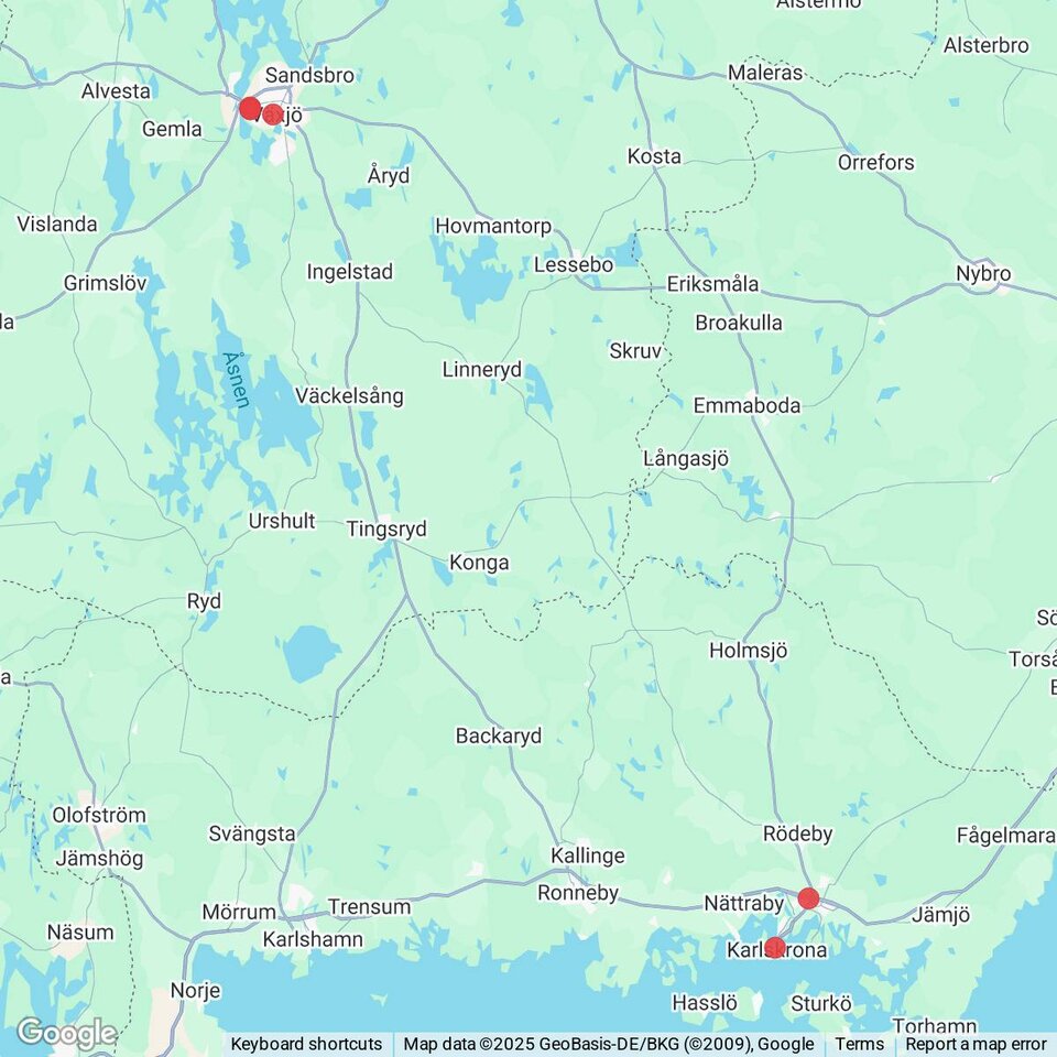 Butiker med rea-varor nära Småland