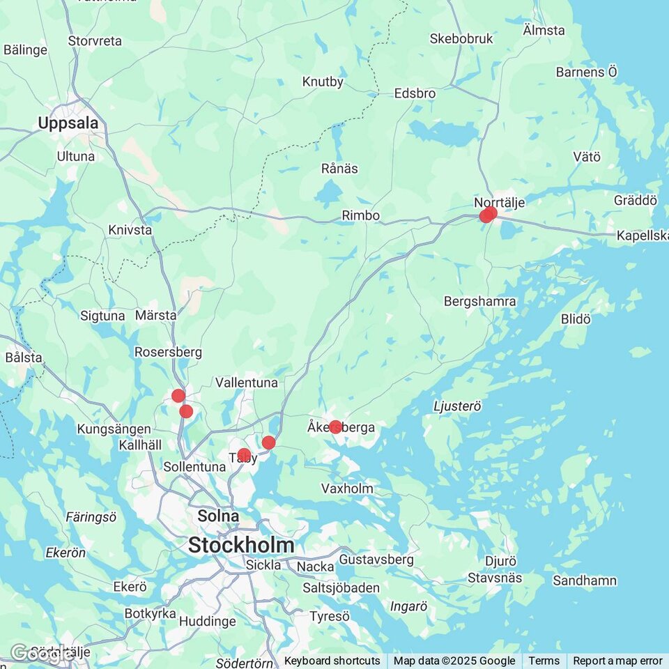 Butiker med rea-varor nära Rimbo, Uppland