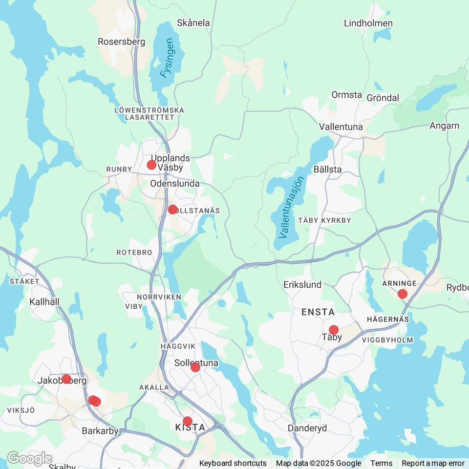 Butiker med rea-varor nära Rosersberg, Uppland