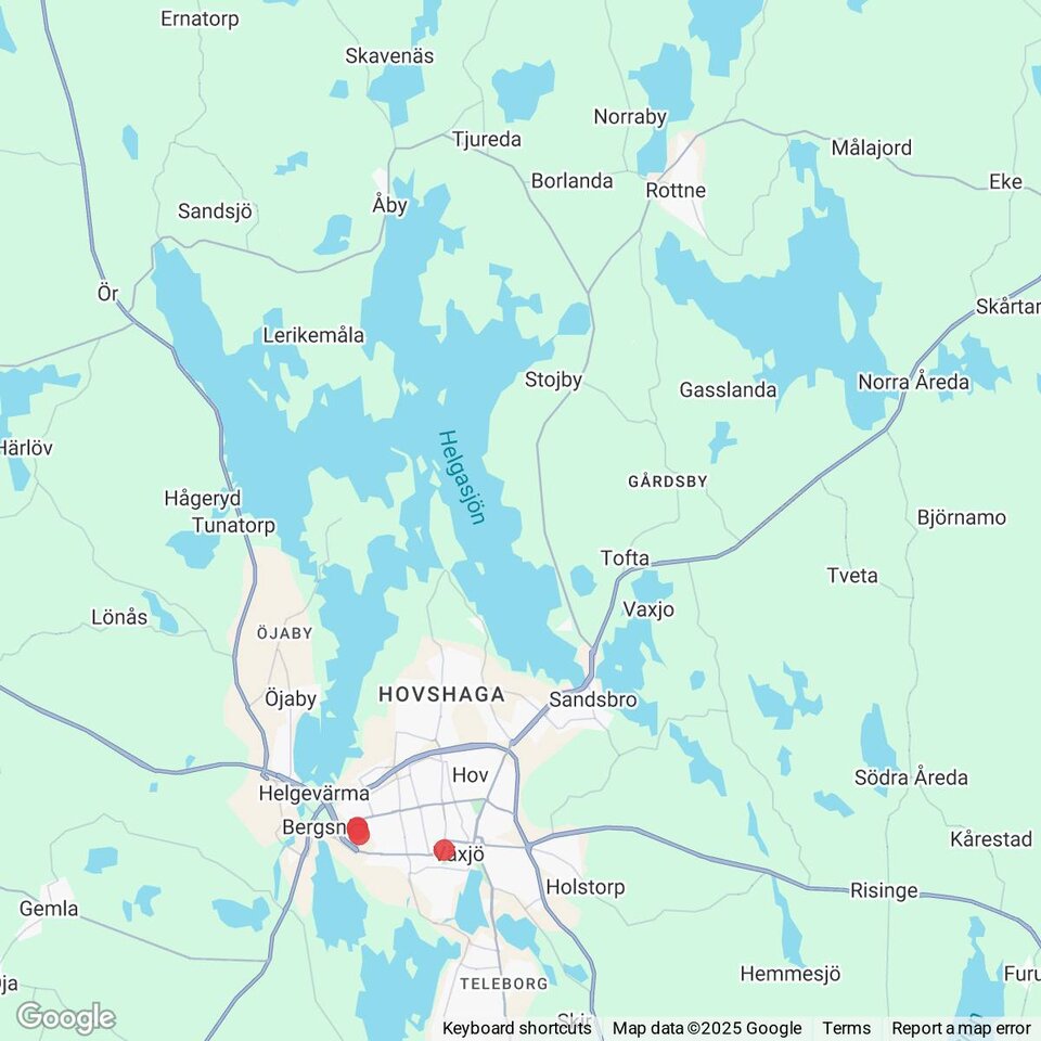 Butiker med rea-varor nära Rottne, Småland