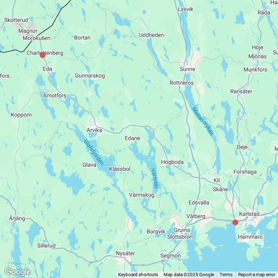 Butiker med rea-varor nära Rottneros, Värmland