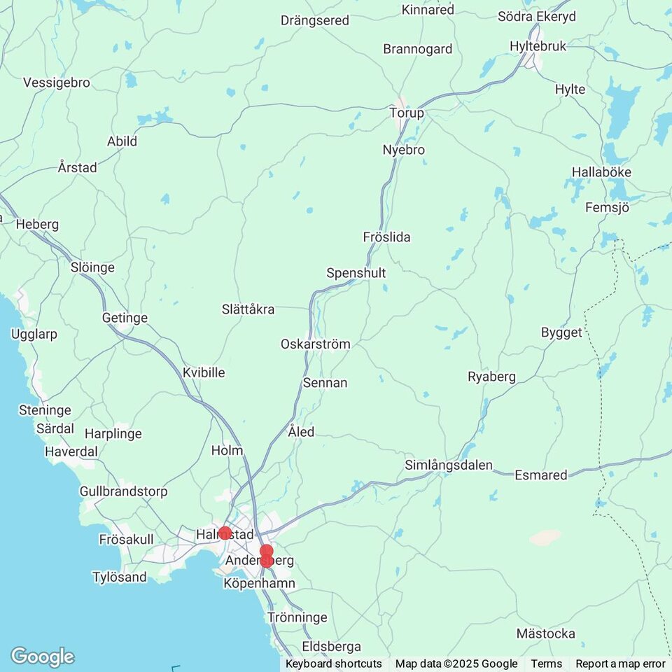 Butiker med rea-varor nära Rydöbruk, Halland