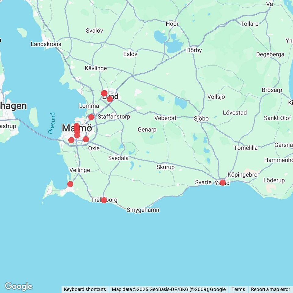 Butiker med rea-varor nära Rydsgård, Skåne