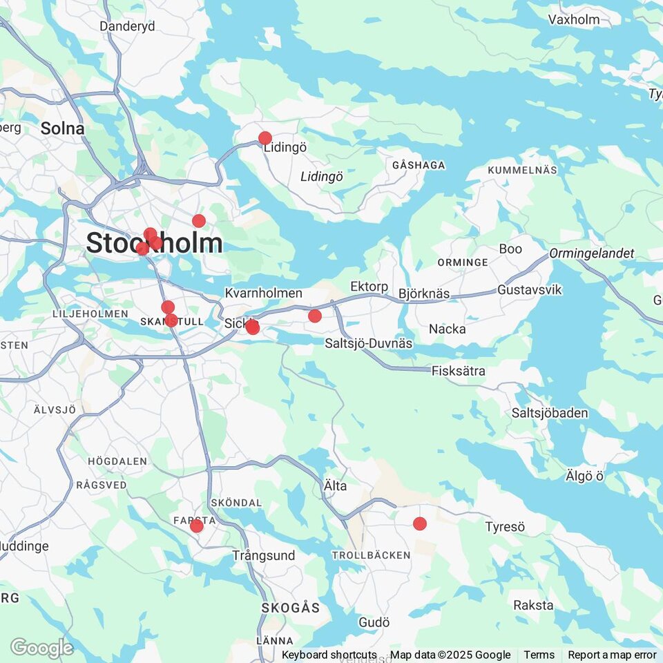 Butiker med rea-varor nära Saltsjöbaden, Södermanland