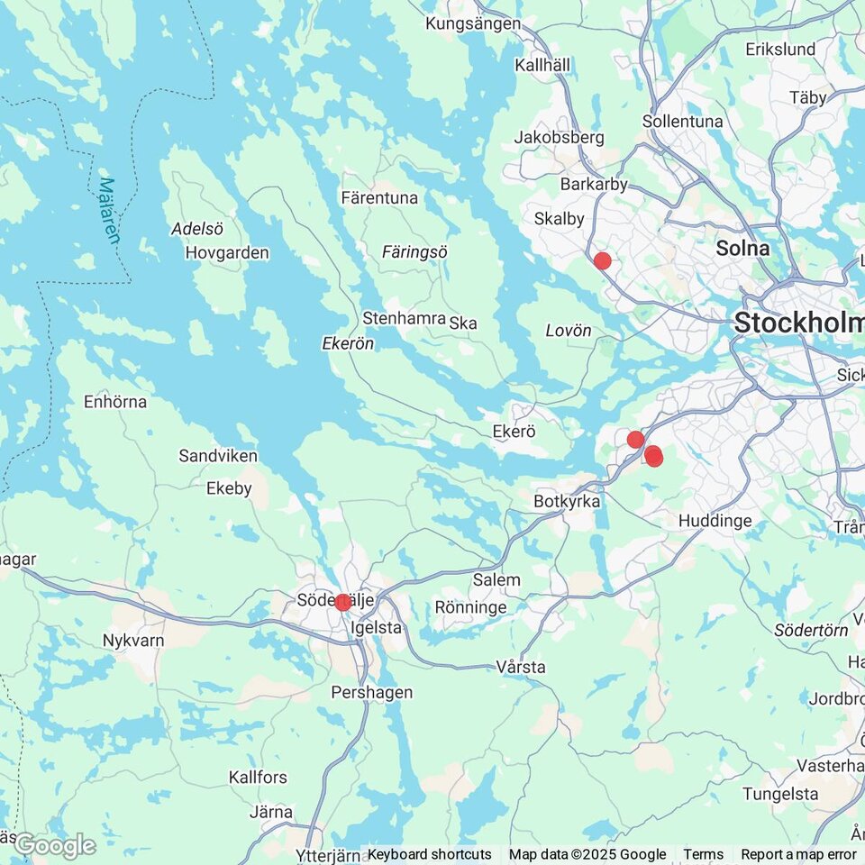 Butiker med rea-varor nära Sandviken, Södermanland