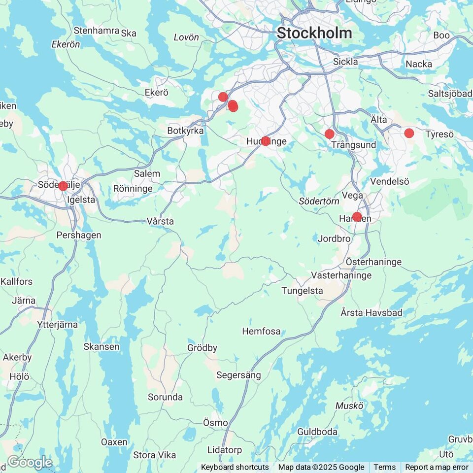 Butiker med rea-varor nära Segersäng, Södermanland