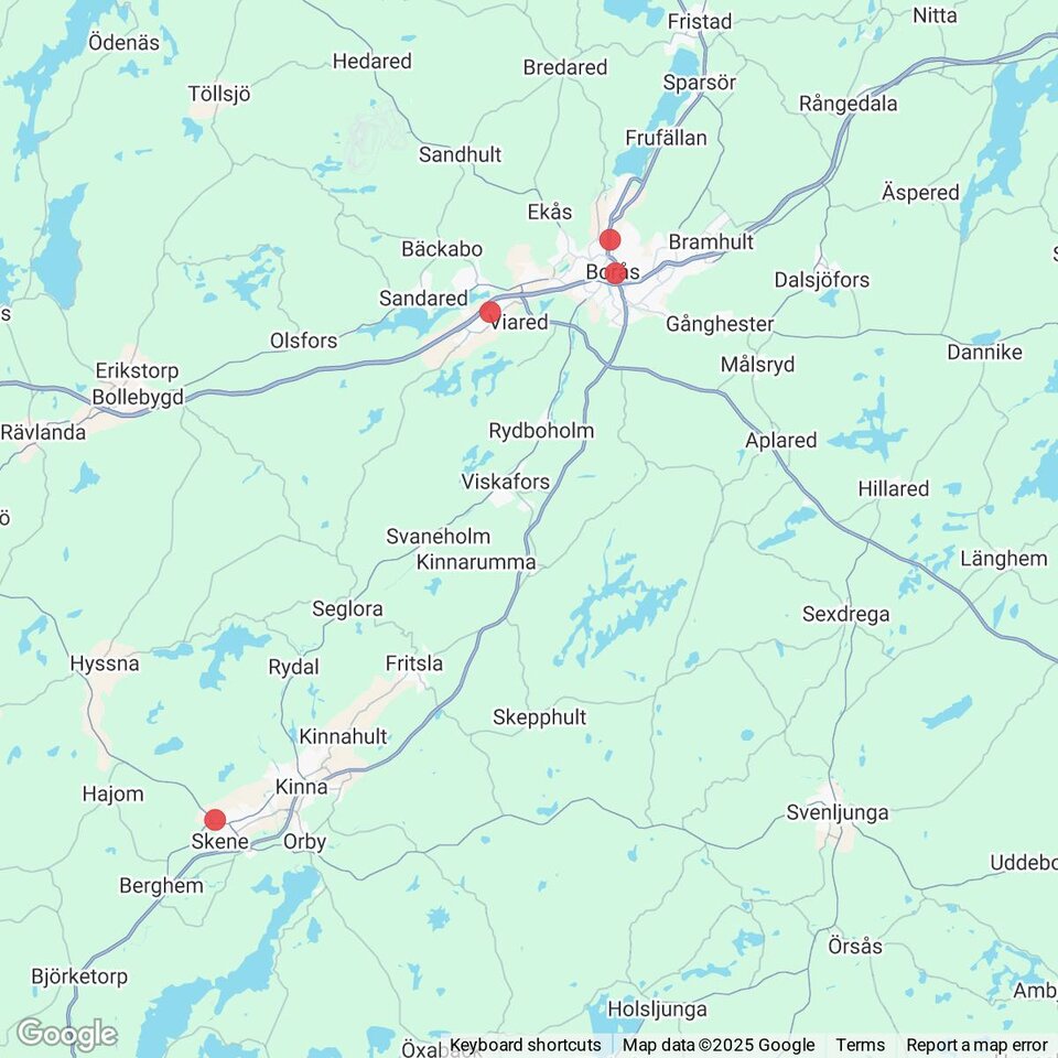 Butiker med rea-varor nära Sexdrega, Västergötland