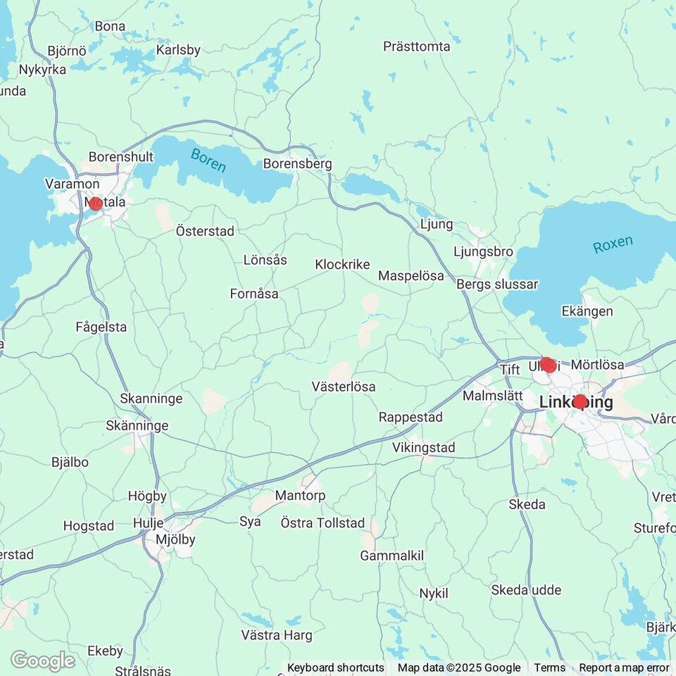 Butiker med rea-varor nära Sjögestad, Östergötland