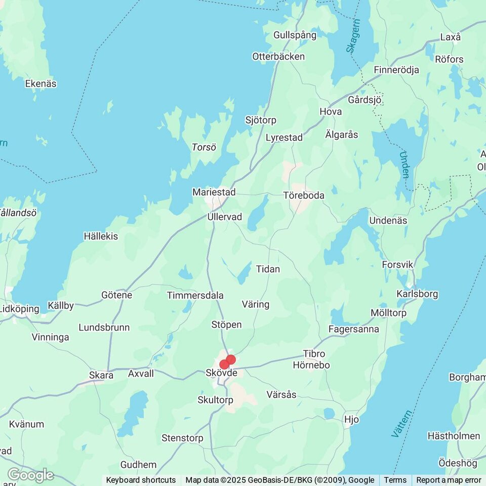 Butiker med rea-varor nära Sjötorp, Västergötland