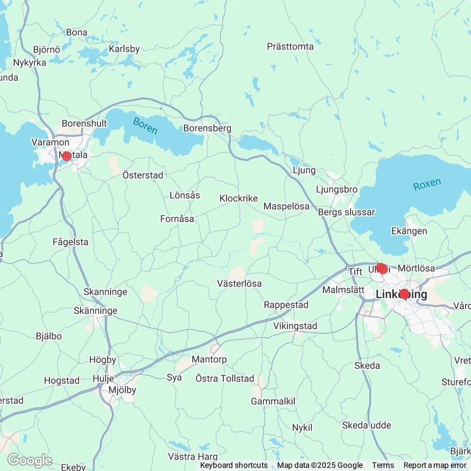 Butiker med rea-varor nära Skänninge, Östergötland