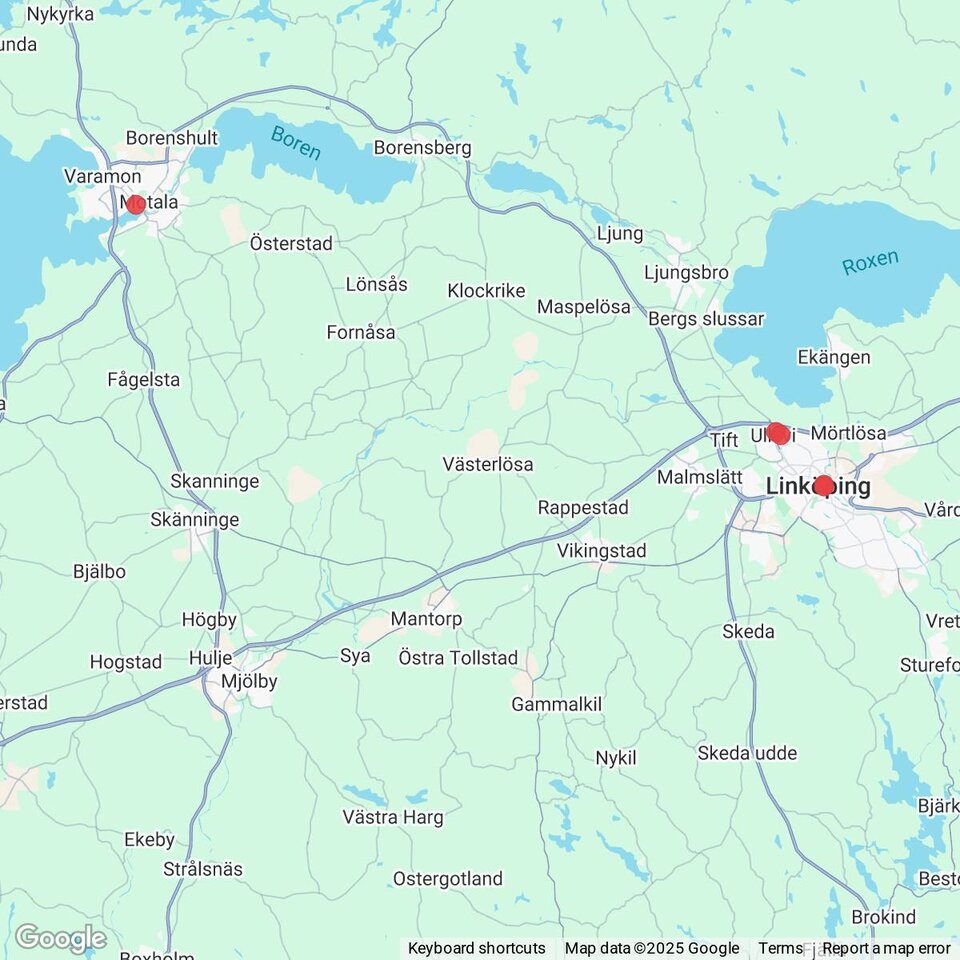 Butiker med rea-varor nära Skeda udde, Östergötland