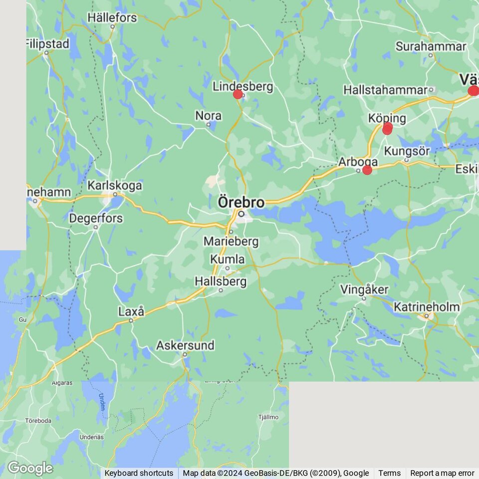 Butiker med rea-varor nära Skinnskatteberg, Västmanland