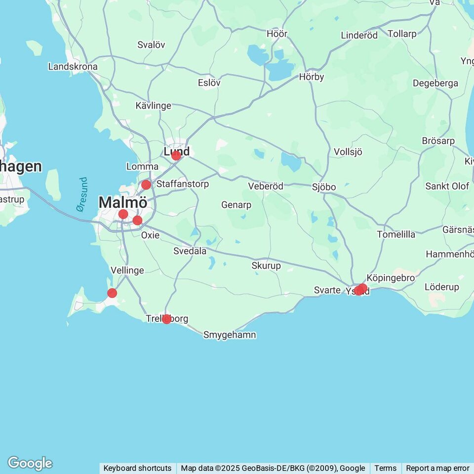 Butiker med rea-varor nära Skivarp, Skåne