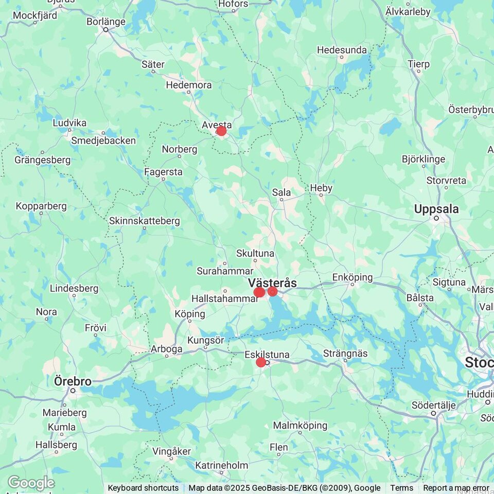 Butiker med rea-varor nära Skultuna, Västmanland