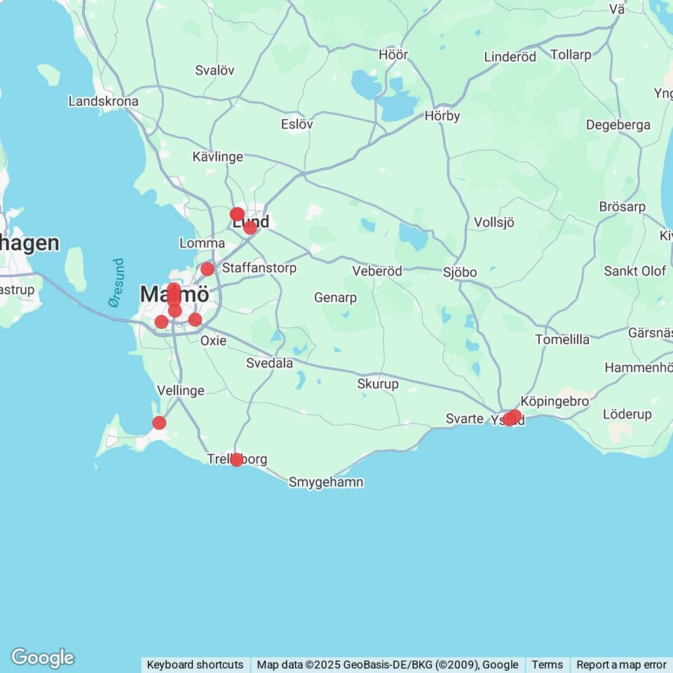 Butiker med rea-varor nära Skurup, Skåne