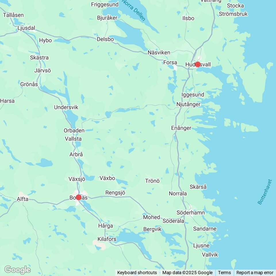 Butiker med rea-varor nära Söderhamn, Hälsingland