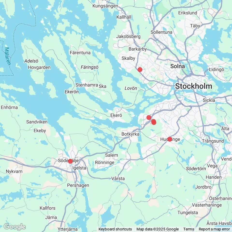 Butiker med rea-varor nära Södertälje, Södermanland