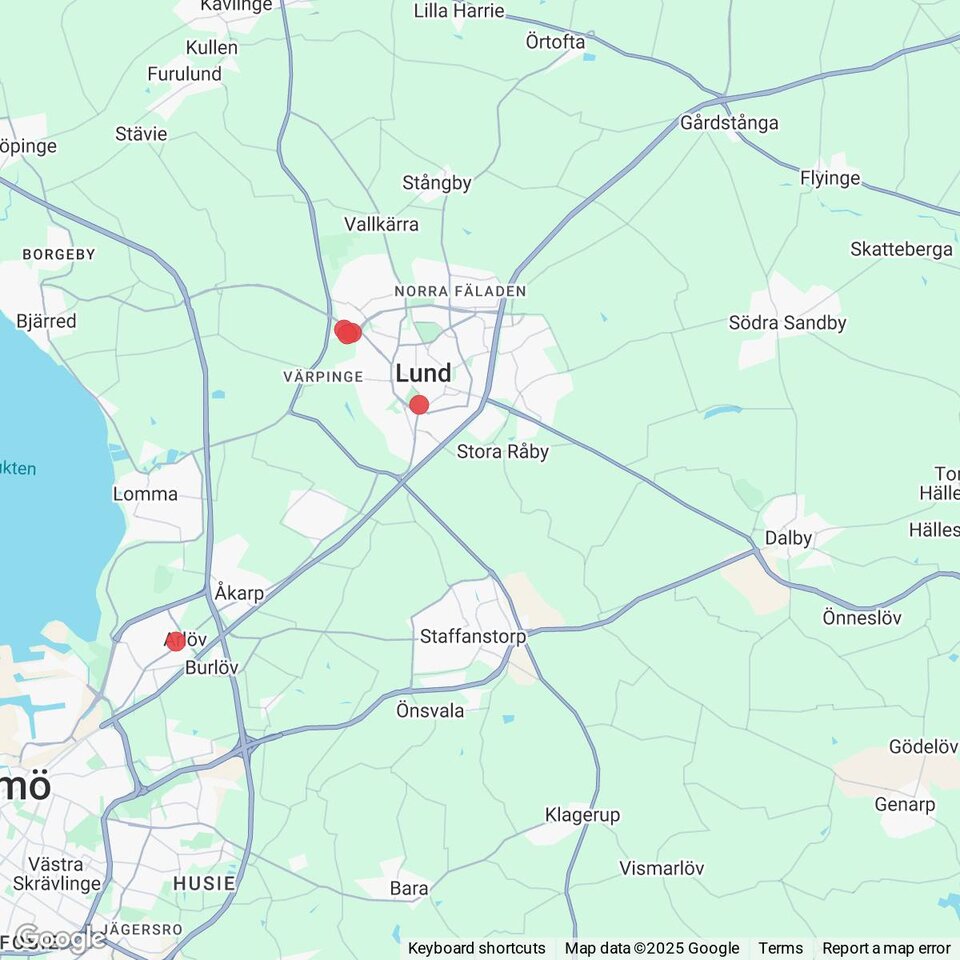 Butiker med rea-varor nära Södra Sandby, Skåne