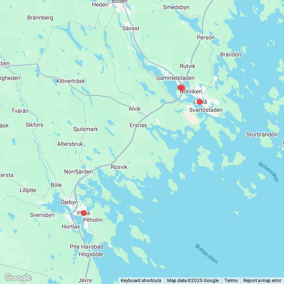 Butiker med rea-varor nära Södra Sunderbyn, Norrbotten