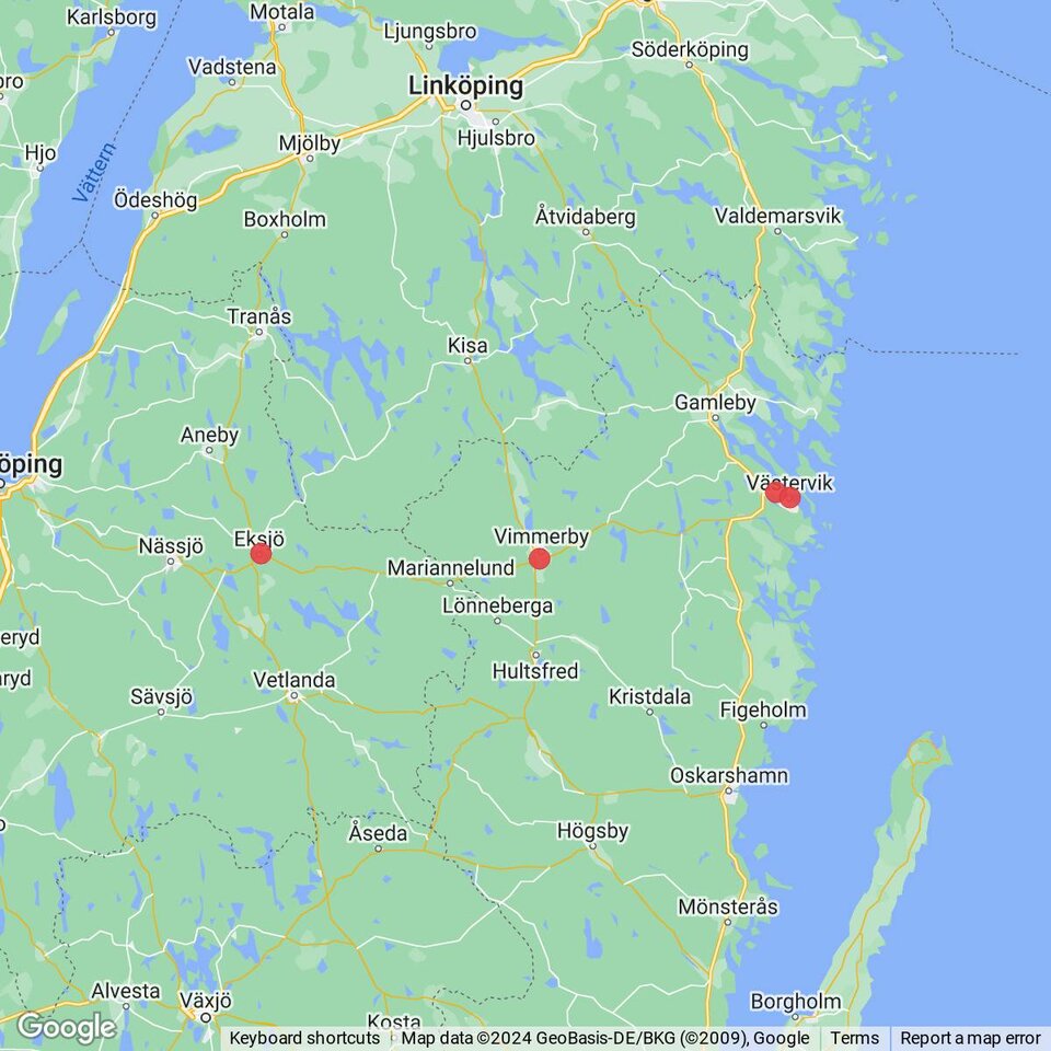Butiker med rea-varor nära Södra Vi, Småland