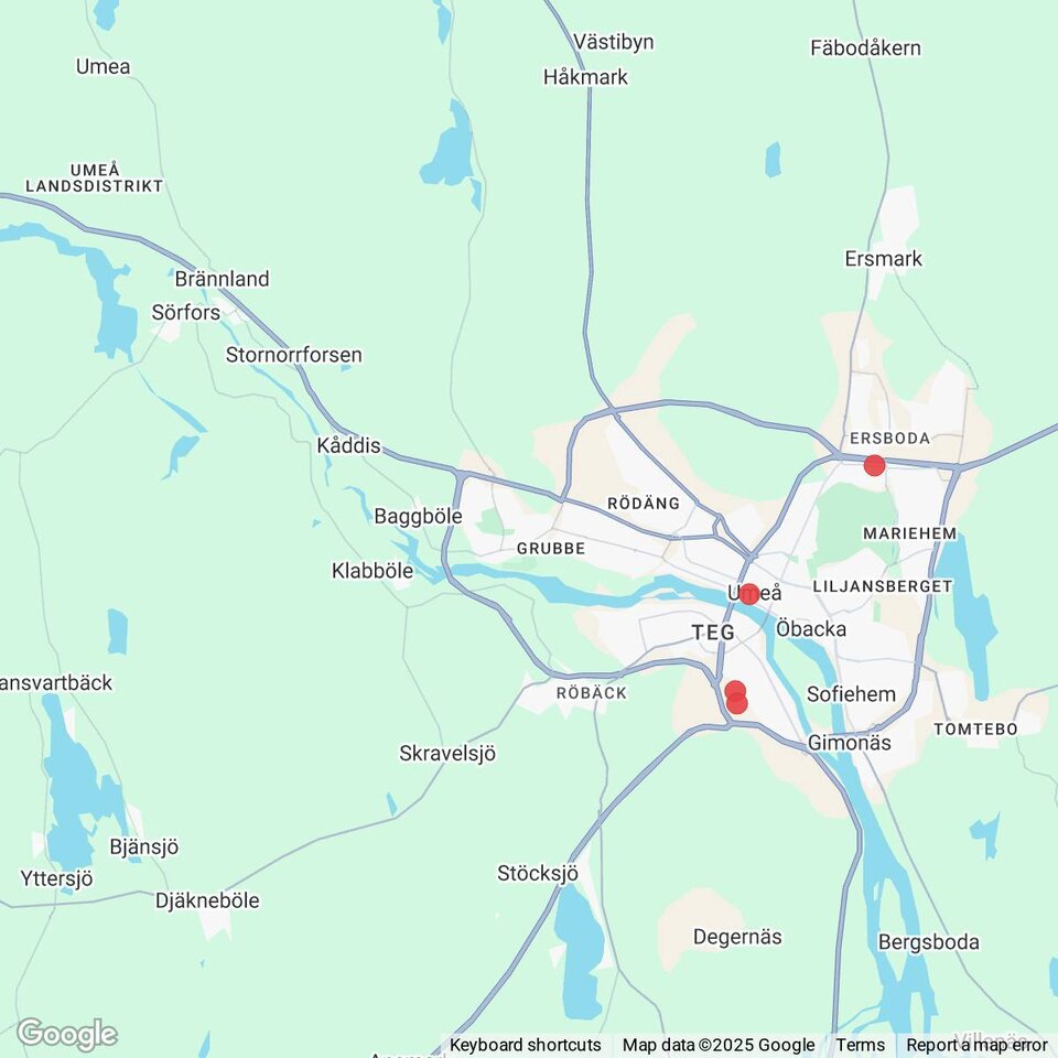 Butiker med rea-varor nära Sörfors, Västerbotten