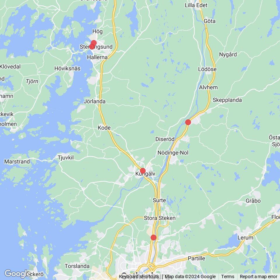 Butiker med rea-varor nära Spekeröd, Bohuslän