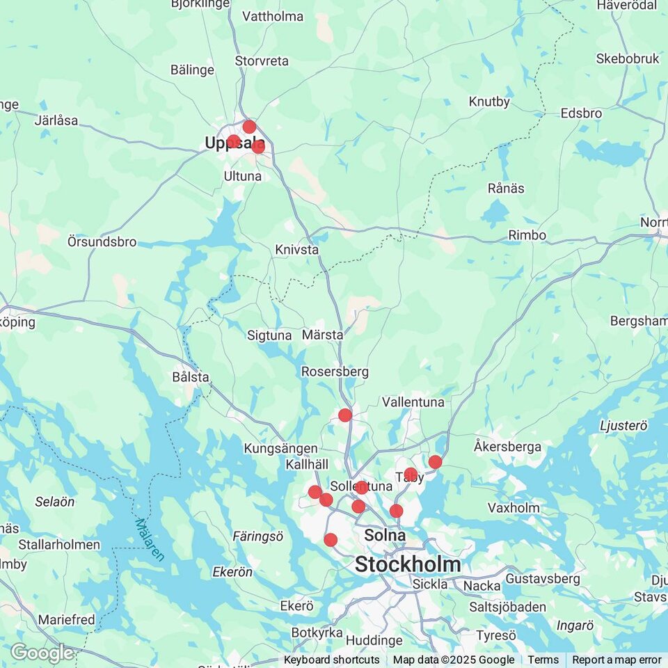 Butiker med rea-varor nära Steningehöjden, Uppland